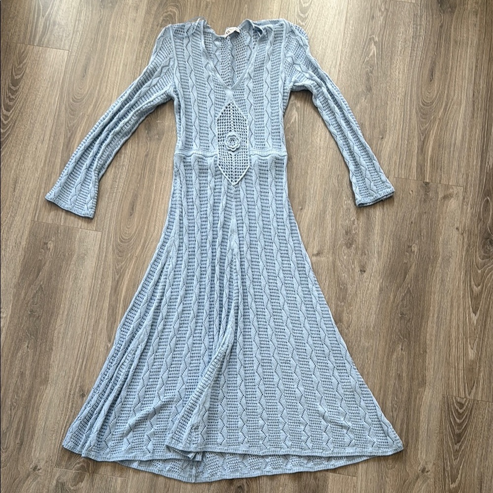 Zara blue knit cover up- never worn!